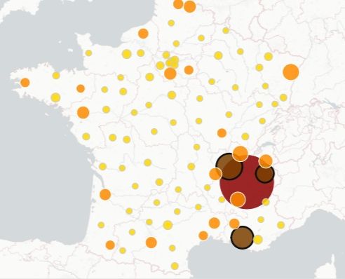 Map clients de France Caoutchouc Service